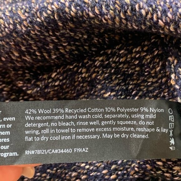 Eileen Fisher Dark Purple Thick Knit High Low Sweater - Picture 6 of 8